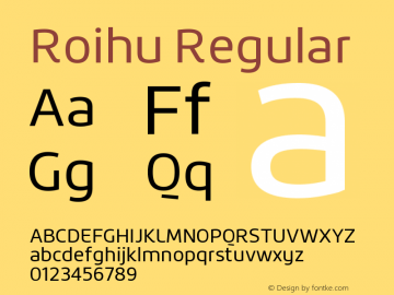 Roihu Version 1.000;PS 001.001;hotconv 1.0.56;com.myfonts.mika-melvas.roihu.regular.wfkit2.46jf图片样张