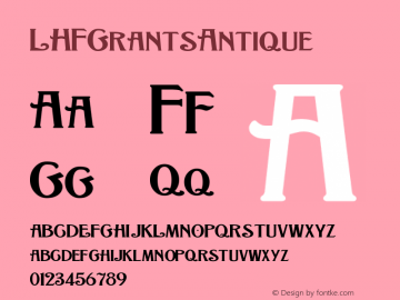☞LHF Grants Antique (1.0) ;com.myfonts.letterheadfonts.lhf-grants-antique.regular.wfkit2.3z9P图片样张