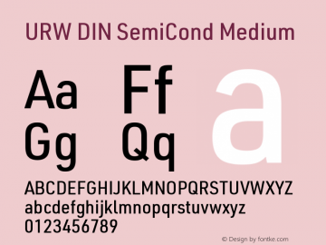 URWDINSemiCond-Medium Version 3.00图片样张