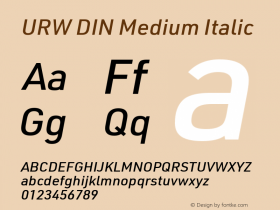 URWDIN-MediumItalic Version 3.图片样张