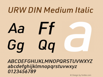 URWDIN-MediumItalic Version 3.图片样张