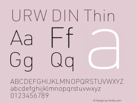 URWDIN-Thin Version 3.00图片样张