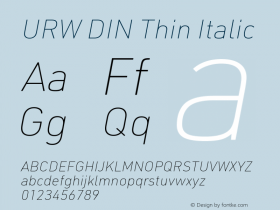 URWDIN-ThinItalic Version 3.00图片样张