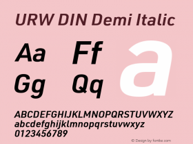 URWDIN-DemiItalic Version 3.00图片样张