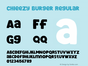 ChieezyBurger-Regular Version 1.000图片样张