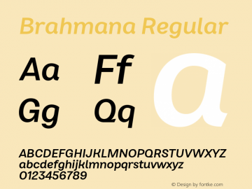 Brahmana ExtraBold Italic Version 1.00图片样张