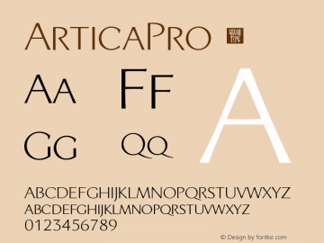 ☞ArticaPro Version 1.000;com.myfonts.easy.green-type.artica-pro.regular.wfkit2.version.4otN图片样张