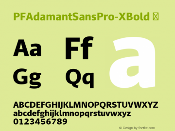 ☞PFAdamantSansPro-XBold Version 1.000;com.myfonts.easy.parachute.pf-adamant-sans-pro.extra-bold.wfkit2.version.4u4C图片样张