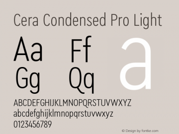 CeraCondensedPro-Light Version 6.0 | wf-rip DC20180515图片样张