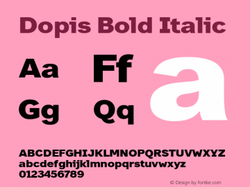 Dopis-Black Version 1.000;com.myfonts.easy.tdf.dopis.black.wfkit2.version.53vc图片样张