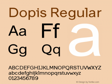 Dopis-Regular Version 1.000;com.myfonts.easy.tdf.dopis.regular.wfkit2.version.53vb图片样张