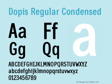 Dopis-RegularCondensed Version 1.000;com.myfonts.easy.tdf.dopis.condensed-regular.wfkit2.version.53v8图片样张