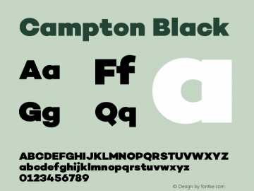 Campton Black Version 1.000;PS 001.000;hotconv 1.0.70;makeotf.lib2.5.58329图片样张