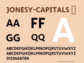 ☞Jonesy Capitals Regular Version 0.000;PS 0.0;hotconv 1.0.72;makeotf.lib2.5.5900;com.myfonts.easy.ksenia-belobrova.jonesy.capitals.wfkit2.version.4zNF图片样张