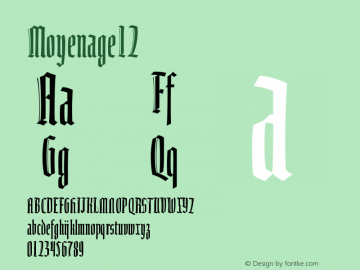 ☞Moyenage12 1.000;com.myfonts.easy.storm.moyenage.12.wfkit2.version.3dou图片样张