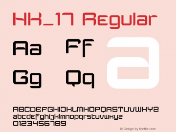 NK_17 Regular OTF 1.000;PS 001.000;Core 1.0.29 Font Sample