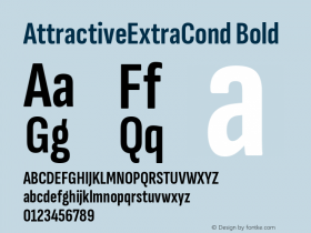 AttractiveExtraCond Bold Version 3.001图片样张