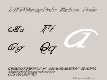 LHFStrongItalic Medium Italic 001.000 Font Sample
