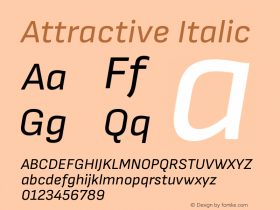 Attractive Italic Version 3.001图片样张