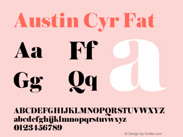 AustinCyr-Fat Version 1.001;PS 001.001;hotconv 1.0.56;makeotf.lib2.0.21325图片样张