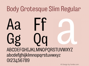 BodyGrotesque-SlimRegular Version 1.006图片样张