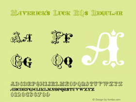 Maverick's Luck KQs Regular 1.0 -  08/20/2001 Font Sample