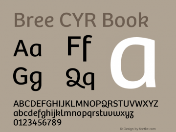 Bree CYR Book Version 2.000;hotconv 1.0.109;makeotfexe 2.5.65593图片样张