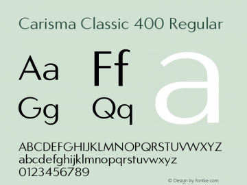 CarismaClassic-400Regular Version 2.005 | wf-rip DC20181105图片样张