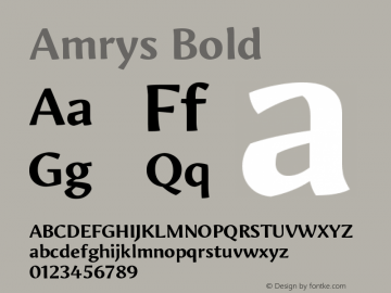 Amrys Bold Version 1.00, build 20, g2.5.2.1158, s3图片样张