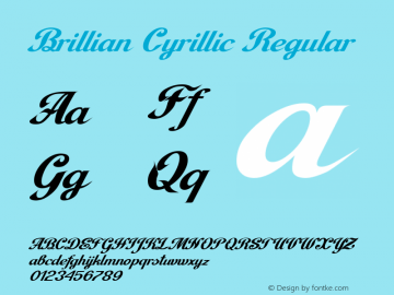 BrillianCyrillic-Regular Version 1.00 August 7, 2011, initial release | wf-rip DC20110810图片样张