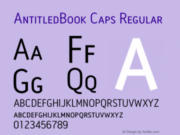 AntitledBook Caps Regular Macromedia Fontographer 4.1.5 8/25/04 Font Sample