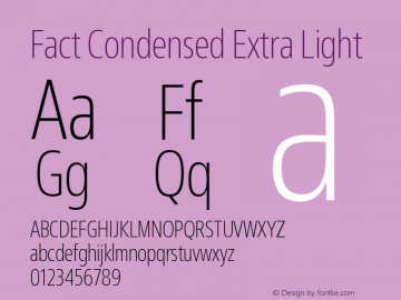 Fact-CondensedExtraLight Version 1.000图片样张