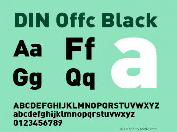 DIN Offc Black Version 7.504; 2009; Build 1025图片样张