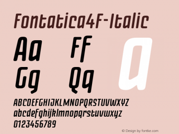 ☞Fontatica 4F Italic 1.0;com.myfonts.easy.4thfebruary.fontatica-4f.italic.wfkit2.version.3TVJ图片样张