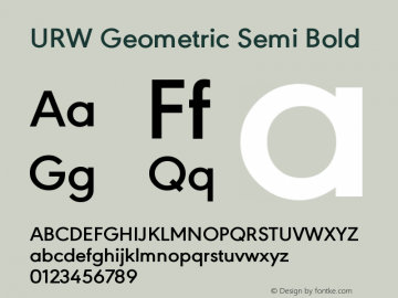 URWGeometric-SemiBold Version 1.00图片样张