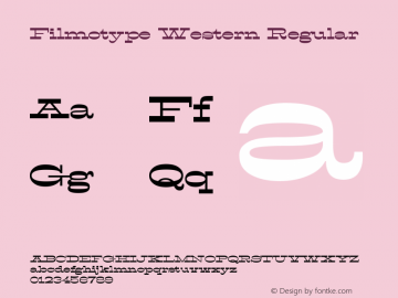 FilmotypeWestern Version 1.000 | wf-rip DC20140810图片样张