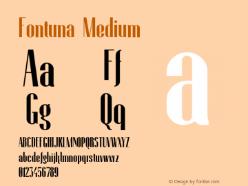 Fontuna-Medium Version 1.007;Fontself Maker 3.0.0-3图片样张