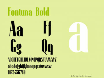 Fontuna-Bold Version 1.007;Fontself Maker 3.0.0-3图片样张