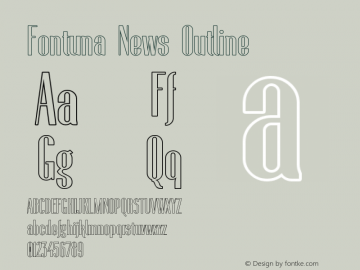 Fontuna-NewsOutline Version 1.007;Fontself Maker 3.0.0-3图片样张