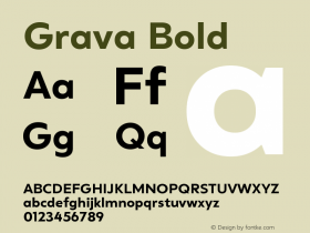 Grava-Bold Version 2.303;PS 002.303;hotconv 1.0.88;makeotf.lib2.5.64775图片样张