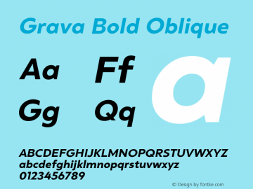 Grava-BoldOblique Version 2.303;PS 002.303;hotconv 1.0.88;makeotf.lib2.5.64775图片样张