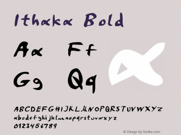 Ithaka-Bold Version 1.000图片样张