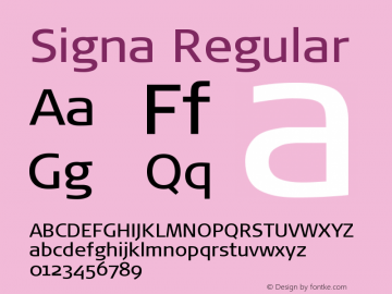 Signa-Regular Version 7.504图片样张