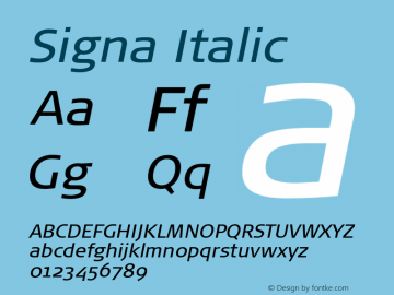 Signa-Italic Version 7.504图片样张