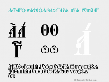 StaroUspenskaya Caps Ucs Regular Version 2004.01.27 Font Sample