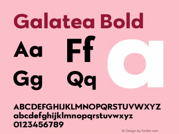 Galatea-Bold Version 1.000;PS 001.000;hotconv 1.0.88;makeotf.lib2.5.64775;com.myfonts.easy.fenotype.galatea.bold.wfkit2.version.5djW图片样张