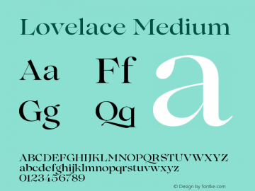 Lovelace-Medium Version 1.000;hotconv 1.0.109;makeotfexe 2.5.65596图片样张