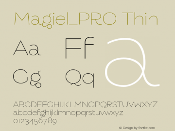 Magiel_PRO-Thin Version 1.000;PS 001.000;hotconv 1.0.88;makeotf.lib2.5.64775图片样张