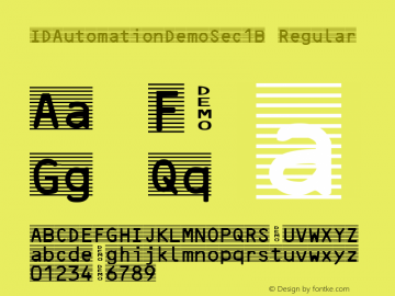 IDAutomationDemoSec1B Regular IDAutomation.com 2015图片样张