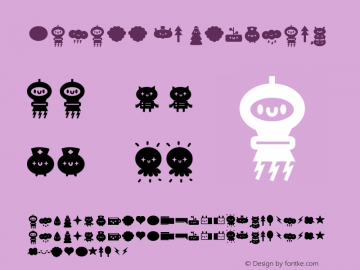 KawaiiRT-Dingbats Version 1.000;PS 001.000;hotconv 1.0.88;makeotf.lib2.5.64775图片样张